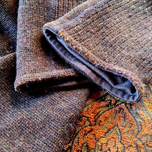 Title Nine Swacket tunic jacket wool blend fleece full zip heather brown women M - Picture 12 of 14